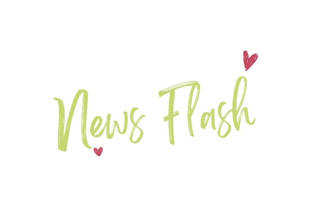 News Flash with Pink hearts